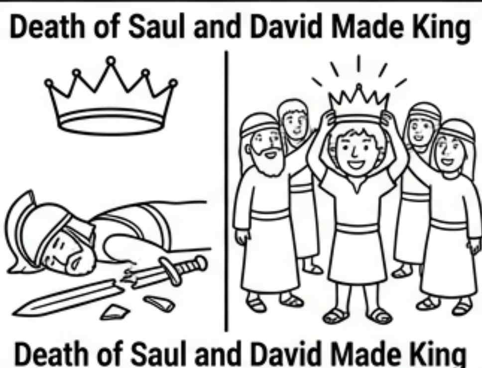Muerte de Saúl y David es hecho rey