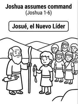 Dibujo para colorear: Josué asume el mando