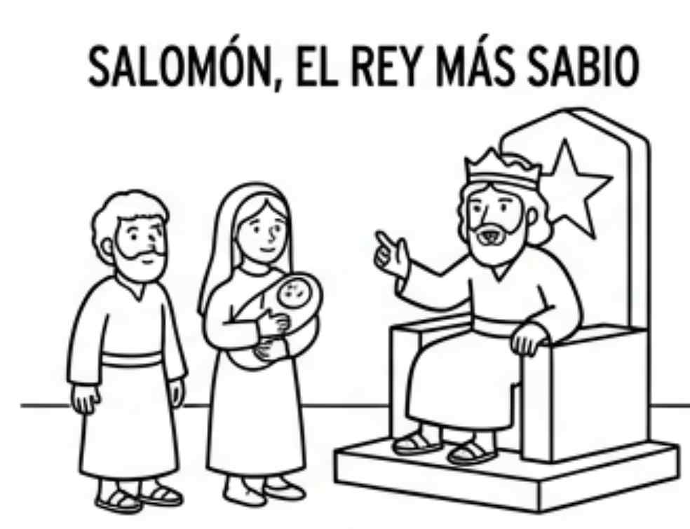Dibujo para colorear: Salomón, el rey más sabio