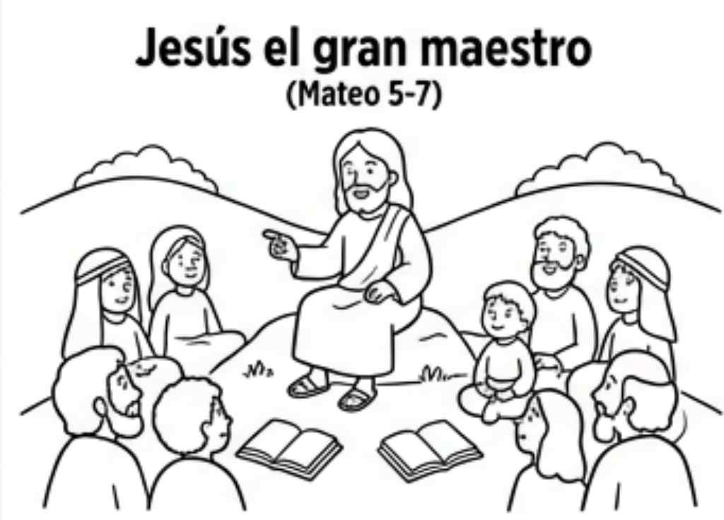 Dibujo para colorear: Jesús el gran maestro