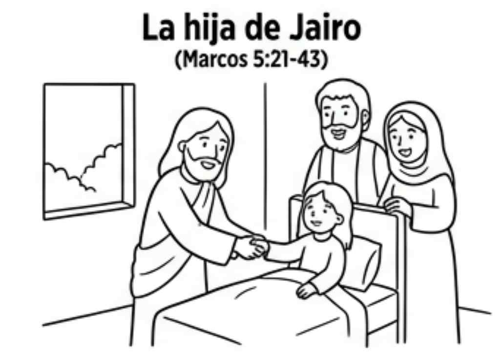 Dibujo para colorear: La hija de Jairo