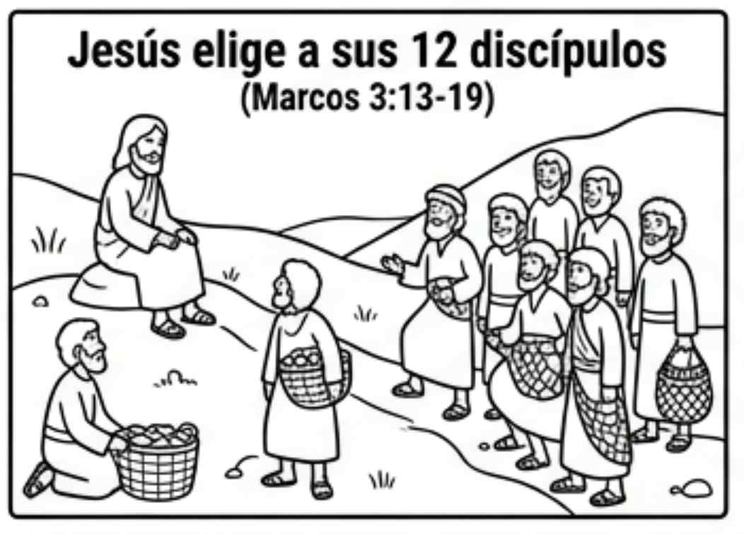 Jesús elige a sus 12 discípulos